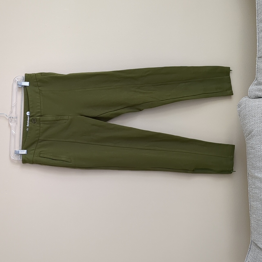 Medium Long Betabrand Green Ankle Zip Pants